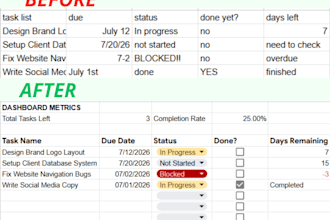 create a custom google sheets tracker