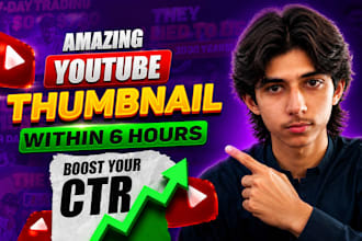 design eye catchy thumbnails within 24hrs