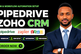 setup and automate zoho crm, pipedrive, salesforce crm, hubspot crm