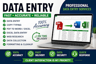 do data entry, formatting, and spreadsheet work