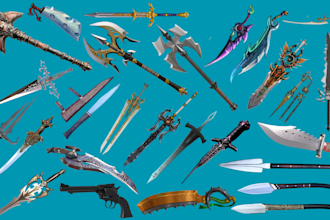 create 3d weapon 3d sword 3d props 3d gun knife 3d cosplay weapon for printing