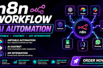 build n8n workflow, ai automation, airtable and chatbot integration