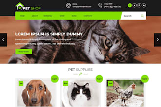 build pet store, animal store, pet products and supplies store with wordpress