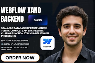 build webfow to xano web app webflow backend integration
