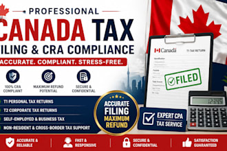 provide canada tax expert CPA services for cra tax filing and returns