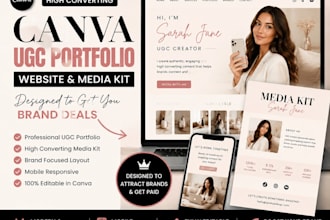 design a high converting canva ugc portfolio media kit for brand