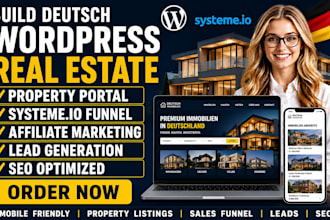 build deutsch wordpress real estate website sales funnel systeme io affiliate