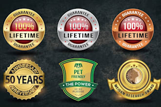 design luxury badge, seal, certification stamp, award logo for your business
