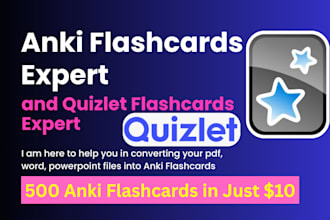 convert PDF to anki and quizlet flashcards quickly