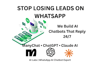 create a whatsapp ai chatbot with manychat, claude, chatgpt