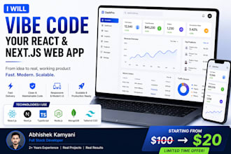 vibe code your react and next js web app or mvp