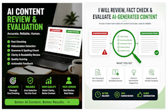 review, fact check, and evaluate ai generated content