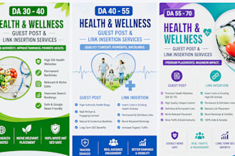 provide health guest post outreach and backlinks