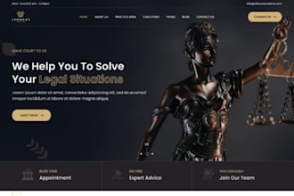 design notary website, law firm, legal, attorney and lawyer wordpress website