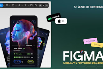 design a figma mobile app UI for your ios or android project