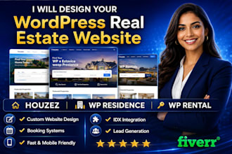 build real estate idx website using houzez, homey, wp residence, wp rentals