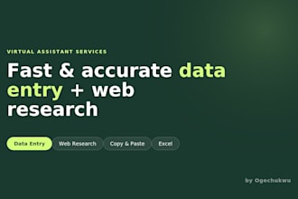 do data entry, web reserch and copy paste work accurately