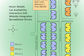 create an interactive lot map for real estate or campgrounds