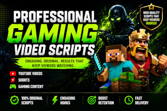 write gaming video scripts