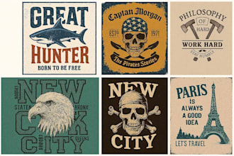 create custom t shirt design or t shirt logo for you