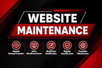 update, maintenance, support wordpress website monthly