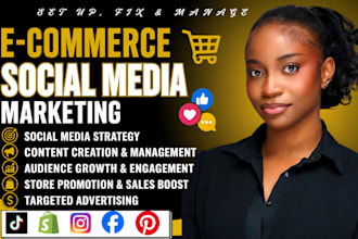 be your ecommerce social media marketing manager and content creator