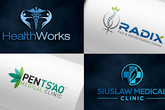 do modern medical healthcare clinic nursing hospital pharmaceutical logo design