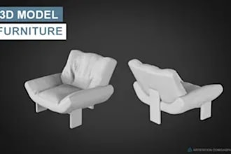 3d furniture models sofa chair bed renders for amazon etsy interior design revit