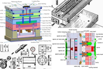 create injection mold design for plastic parts and tooling