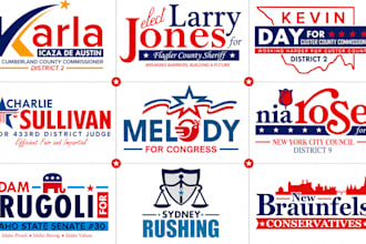 design unique attractive political campaign logo and election party flyer