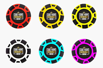 create luxury poker logo and poker chip design