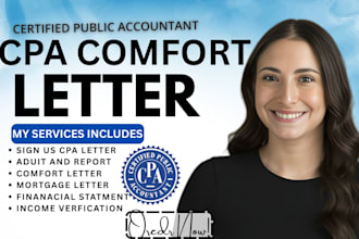 audit financial statement CPA comfort letter mortgage income verification letter