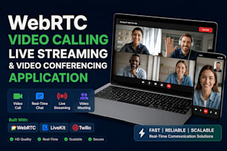 build webrtc video calling live streaming and video conferencing app