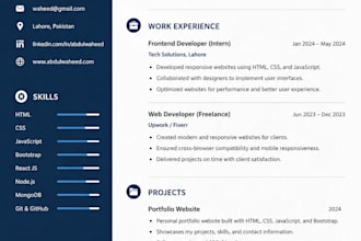 professionally edit and design your ats friendly resume CV