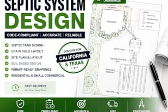 design septic systems drain field layouts for california and texas