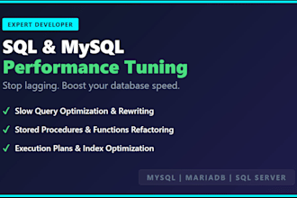 optimize your sql, mysql, and mariadb queries and stored procedures