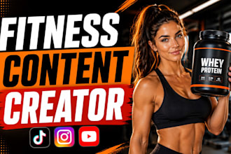 be your german, italian fitness content creator, ugc video for tiktok,instagram