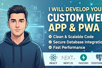 develop a custom full stack web application and pwa