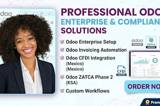 be your odoo expert for enterprise setup invoicing cfdi zatca phase 2
