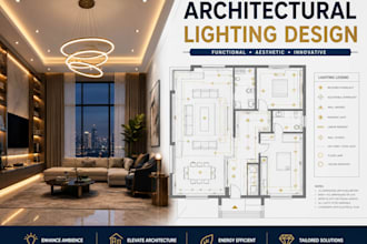 create interior, exterior and architectural lighting, design with 3d rendering