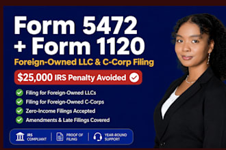 file form 1120, 5472, 1040nr, 1065 to irs