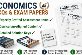 create high quality economics mcqs and exam papers