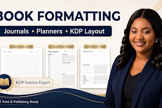 expertly format journals, planners, and low content books