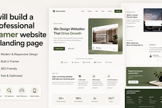 design framer website, figma to framer, framer landing page and framer developer