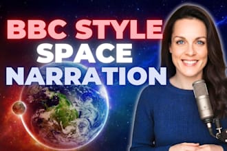 record a professional british space documentary voice over