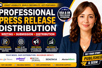 do pr distribution, write and submit USA, UK press release distribution