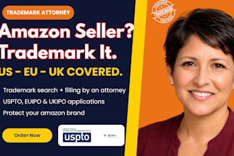 trademark search and filing uspto, euipo, ukipo for amazon as trademark attorney