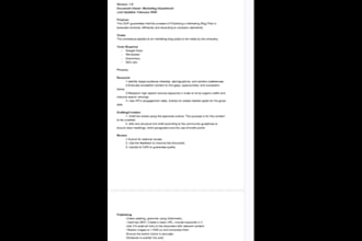 create an sop for a designed operation in your company