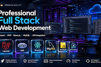 be your full stack web developer to build custom web apps and saas