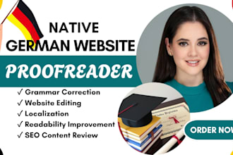 proofread and edit german website content and website translation, localization